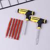 Car Tire Repair Tool Tire Repair Kit Studding Tool Set Auto Bike Tubeless Tire Tyre Puncture Plug Garage Tools With Rubber Strip