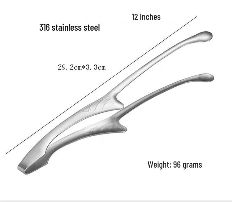 304 Stainless Steel Korean BBQ & Bread Baking Tongs for Meat, Grilling, and Japanese Cuisine