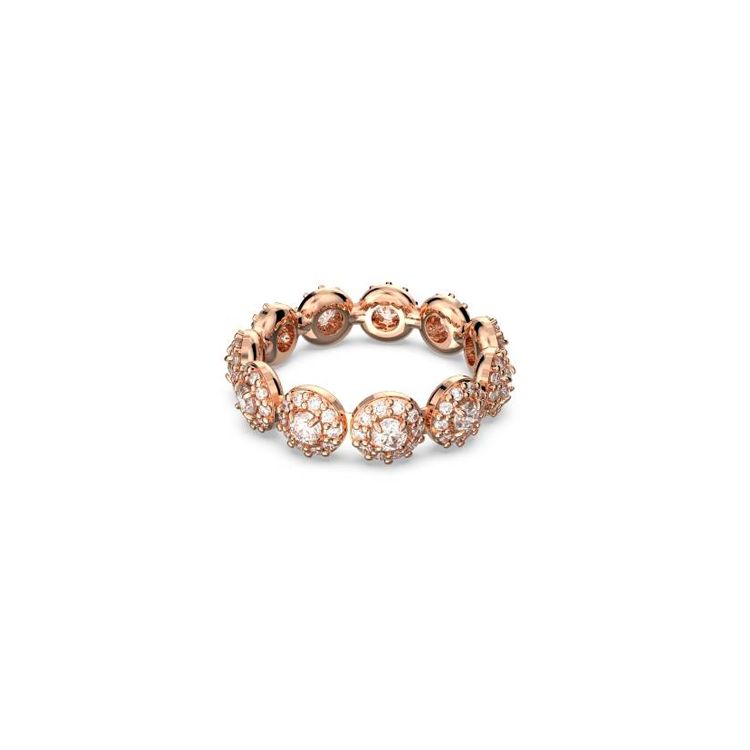 Swarovski Una Angelic Round Cut Design Rose Gold Ring Women rings 5636274 Box (Random Color),50