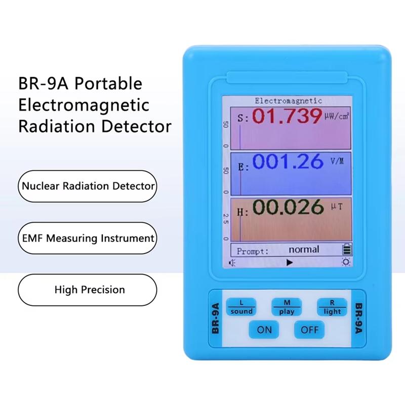 AB34-BR-9A Portable Electromagnetic Radiation Detector EMF Measuring Instrument High Accuracy Radiation Dosimeter Monitor