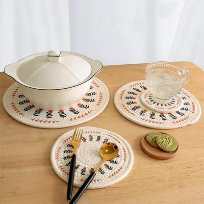 Skandinavischer Stil Baumwolle Leinen Gewebtes Platzset Set