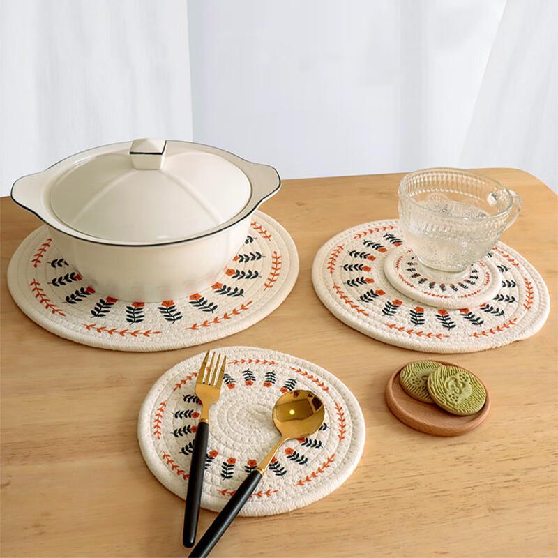 

Nordic Style Cotton Linen Woven Placemat Set