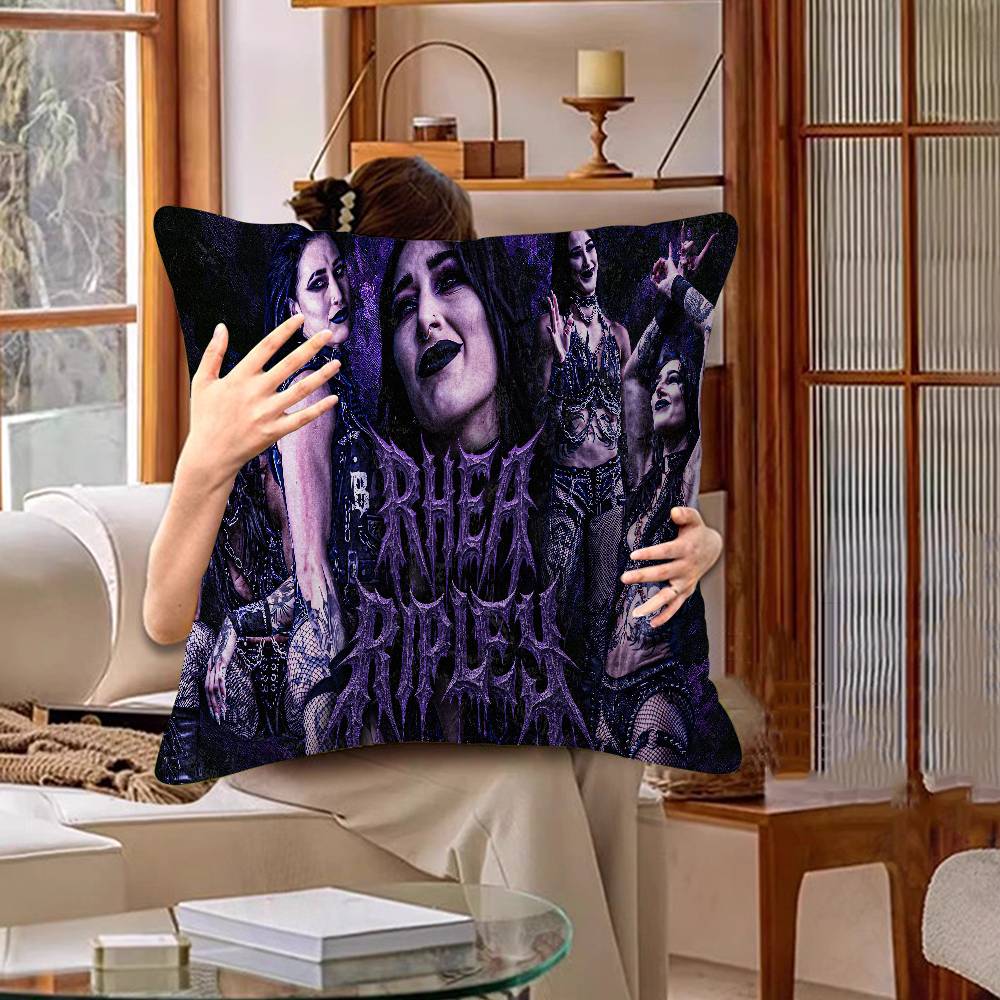 R-Rhea Ripley Wrestler Pillow Gifts Home Office Furnishings Bedroom Sofa Car Cushion Cover Case 45x45cm