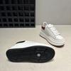2024 spring new small thick-soled heightening board shoes muffin sole versatile McQueen shoes fashionable casual little white shoes
