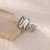 Gold Color Irregular Twisted Stainless Steel Open Rings For Women Wedding Ring Aesthetic Jewelry Accessories Christmas Gift Bff