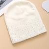 Shiny Rhinestone Decor Women's Knitted Cap Warmth Winter Fall Hat Knitted Hat  Daily Winter Wear