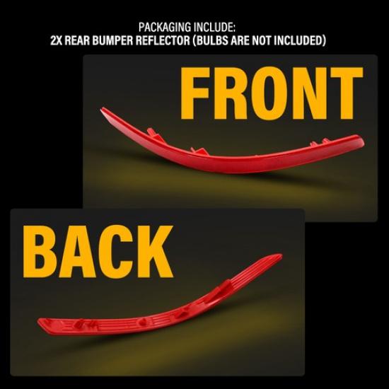 Red Case Reflectors Side Bumper Fit Marker Kia Optima 2014-2015 Left Rear Right