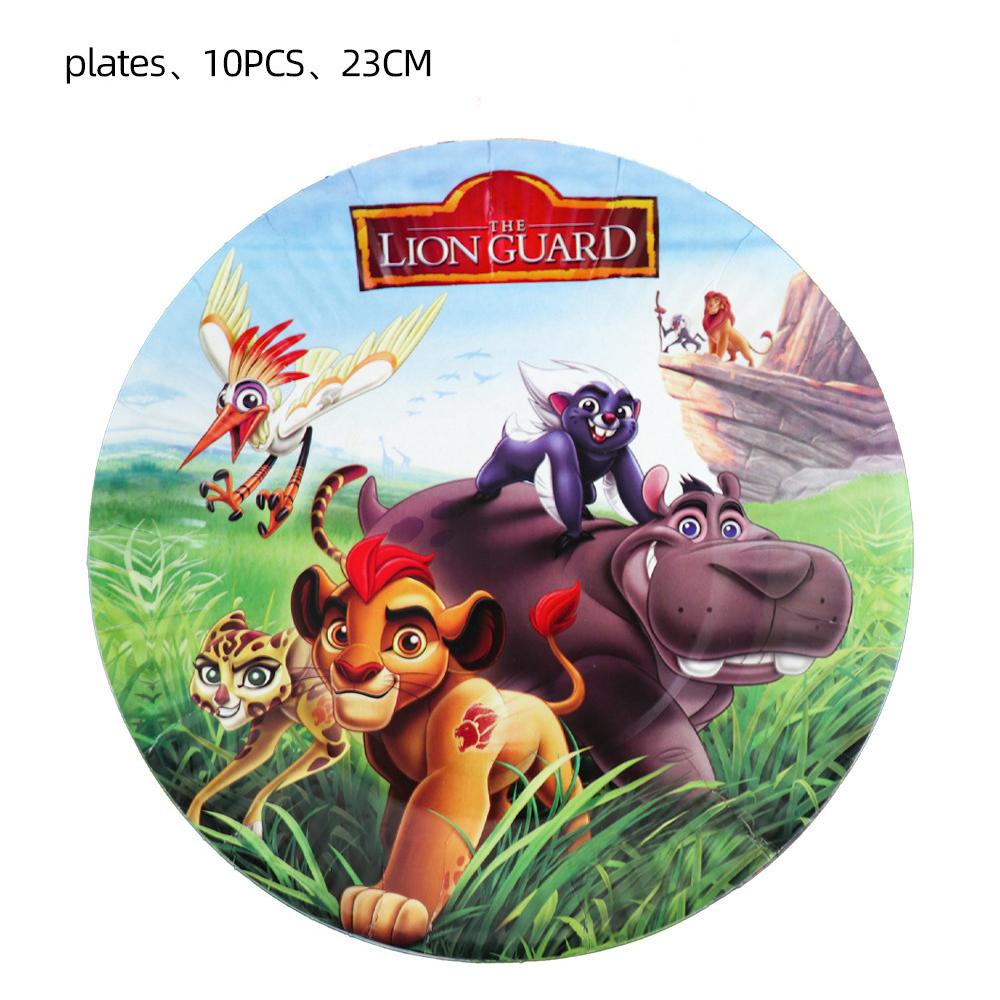 51pcs Lion King Party Tableware Include Tablecloth Plates Napkins Cups 10 Guests