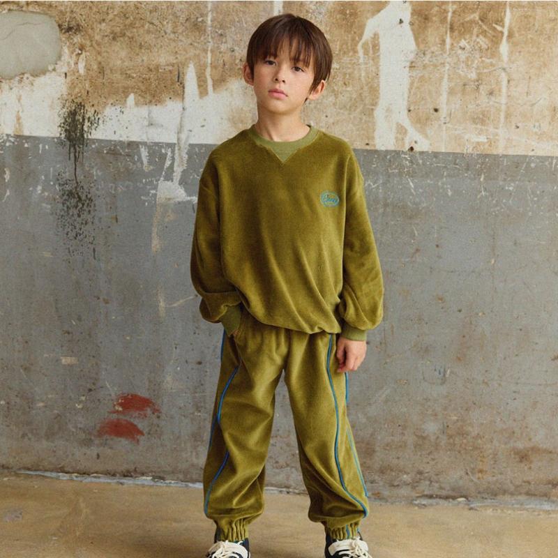  Olivan  Embroidered Piping Top And Bottom  Green 