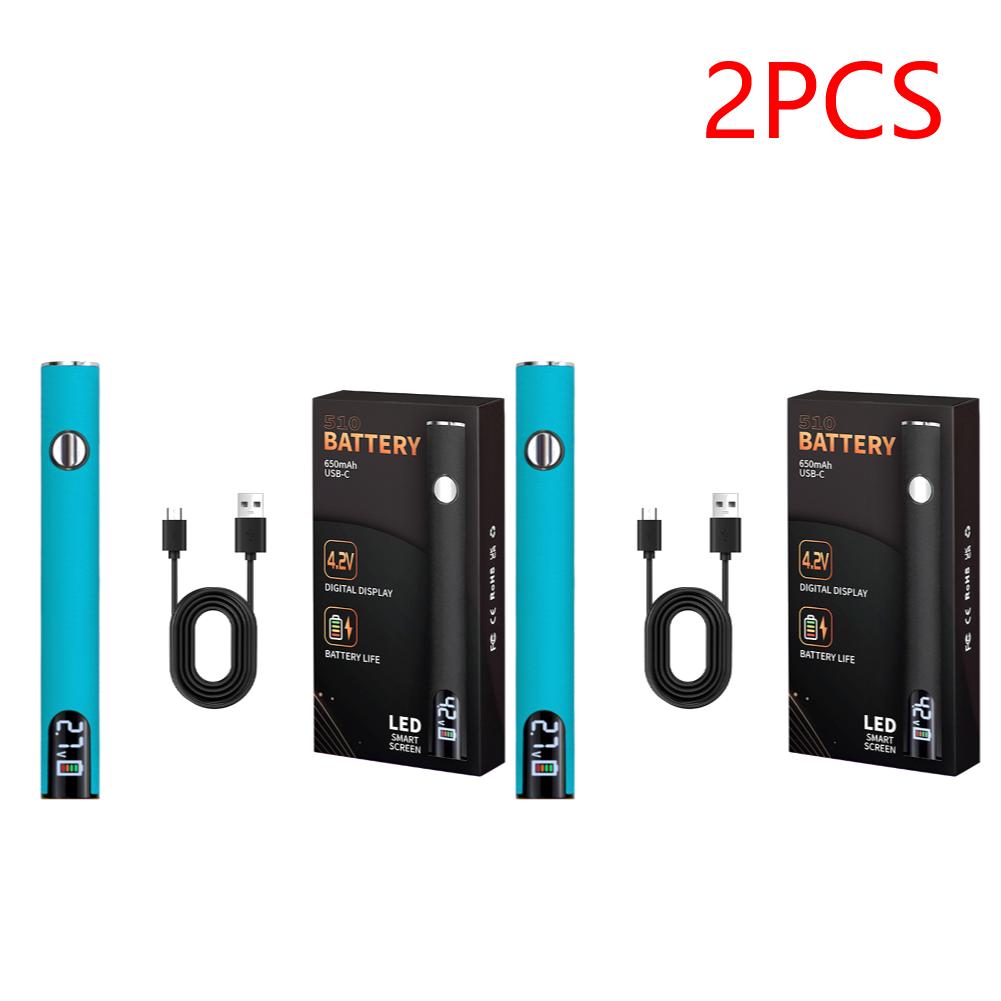 2PCS 510 Thread Battery Cart Pen Adjustable Voltage Electric Soldering Iron with USB Charger Cable Solder Repair Tools