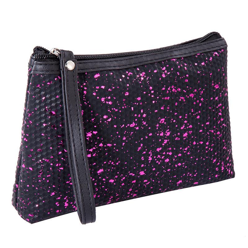 Yz-59 New Fashion Glittering Pu Makeup Bag For Women Large Capacity Portable Cosmetic Storage Clutch