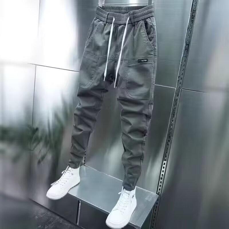 2024 Trendy Men's Loose Straight Casual Pants: All-Match Hong Kong Style Leggings