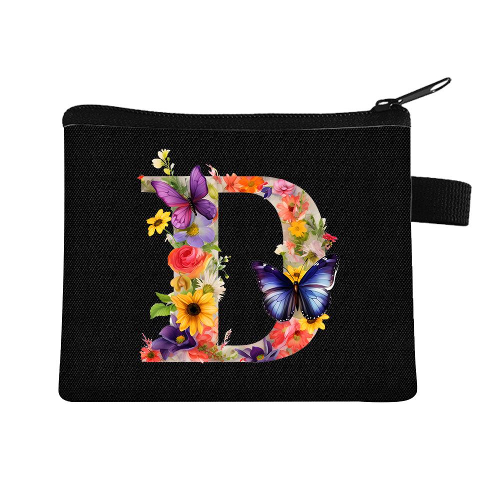 Letter Printed Children'S Change Bag Student Polyester Card Bag Simple Coin Storage Bag Portable Card Bag