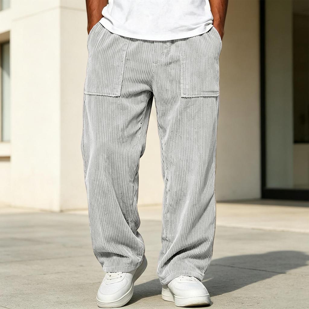 Men's Long Corduroy Pants, Trendy and Versatile for Casual Everyday Wear