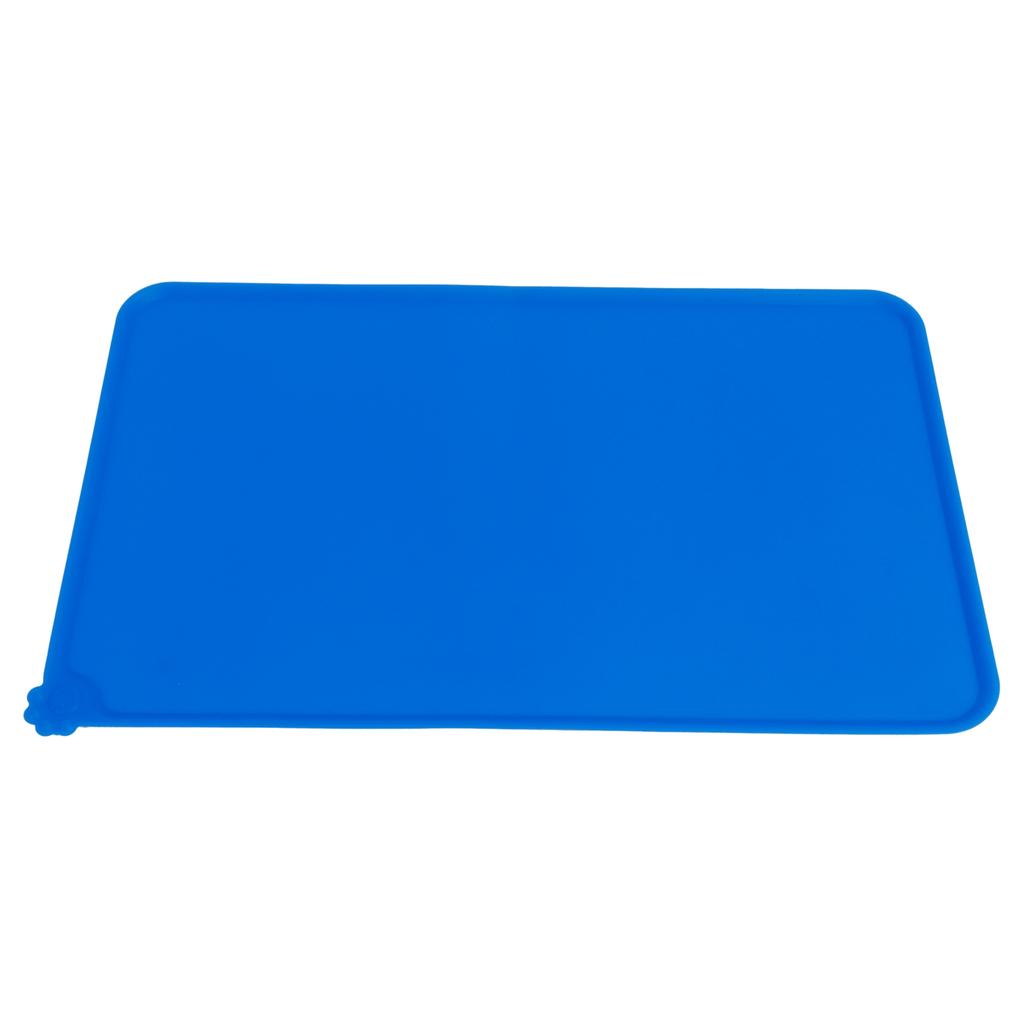 Pet Food Pad Silicone Waterproof Non Slip Bowl Drinking Feeding Mat Placemat for Dog Cat(Red )