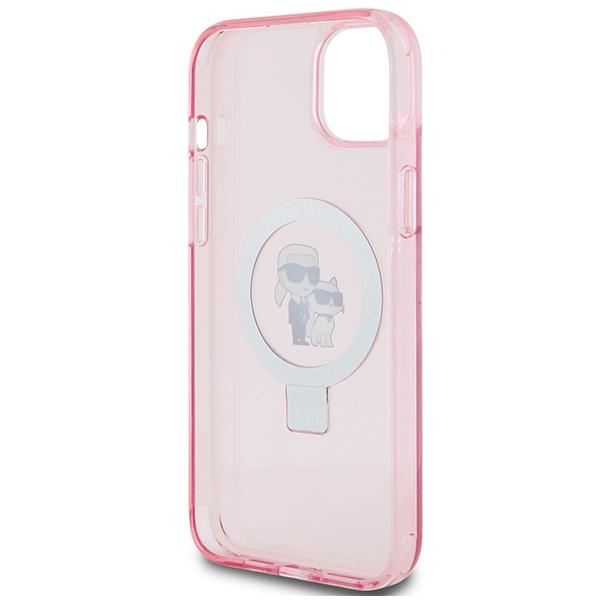 Karl Lagerfeld Klhmp15Shmrskcp Iphone 15 / 14 / 13 6.1 Różowy/Pink Hardcase Ring Stand Karl&Choupettte Magsafe
