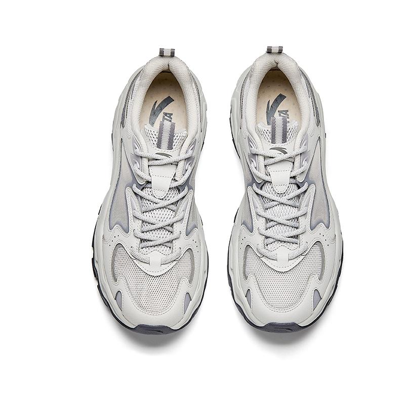 New Anta Life Collection Anti Slip Wear Resistant Low Top Chunky Sneakers Men's Gray 112528858-1