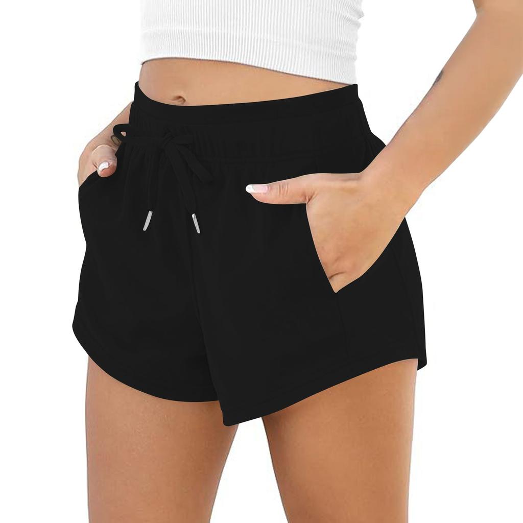 Women's Summer Casual Sports Daily Versatile Straight Loose Shorts With Pockets