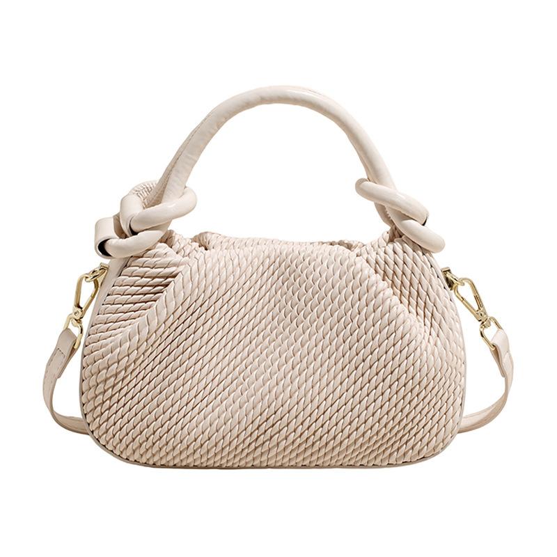 

Han pleated niche portable cloud bag women s 2026 spring new fashion casual shoulder messenger bag 23*8*14