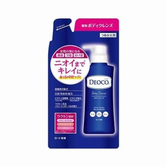DEOCO Medicated Deodorant Body Cleanse 250mL of Sweet Floral Body Soap Refill Refills, (Set 3), Scent, [Quasi-drug]