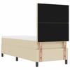 Boxspring Bed with Headboard Cream 80 x 200 cm Fabric