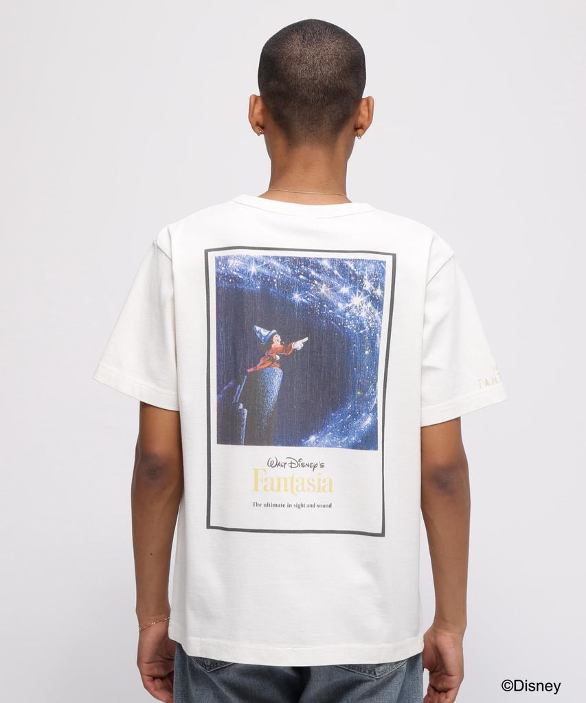 AVIREX Collection FANTASIA MICKEY MOUSE FILM MASIC Size T-SHIRT, Men's, 2XL, 033, Off-White, 783-5234026