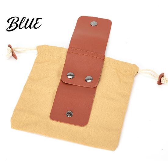 Hiking Accessories for Camping Waxed Canvas Foraging Bag Adjustable Belt Buckle Fastening Pouch Fruit Picking Bag Collapsible Drawstring Harvesting