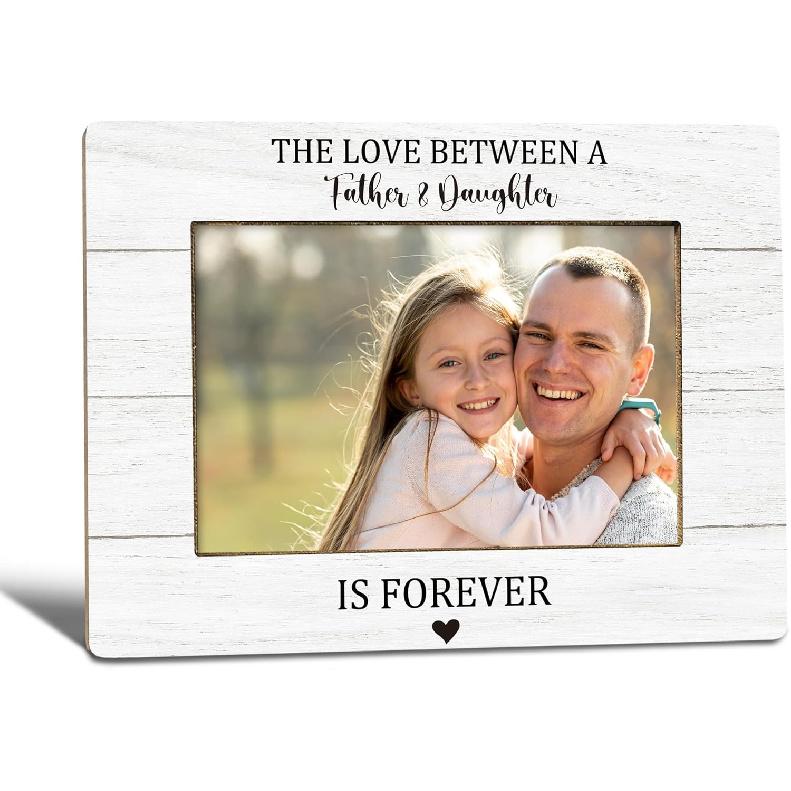 Father and Daughter Picture Frame, Dad Gifts from Daughter, Gifts from Daughter to Dad Photo Frame 4x6,The Love Between Father and Daughter is