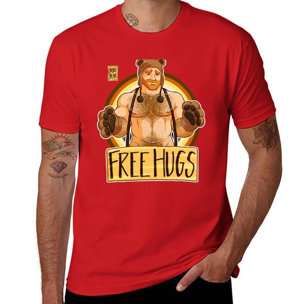 ADAM MAG UMARMUNGEN - BÄRENSTOLZ - GINGER EDITION T-Shirt Vintage-Kleidung lustig Jungen Tierdruck Anime-Kleidung T-Shirt Männer