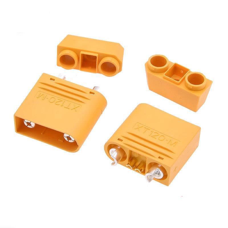 Amass XT120(2+2) High Current Model Airplane Plug with Signal Pin M/F Heads for Lithium Battery Plant Protection Machine