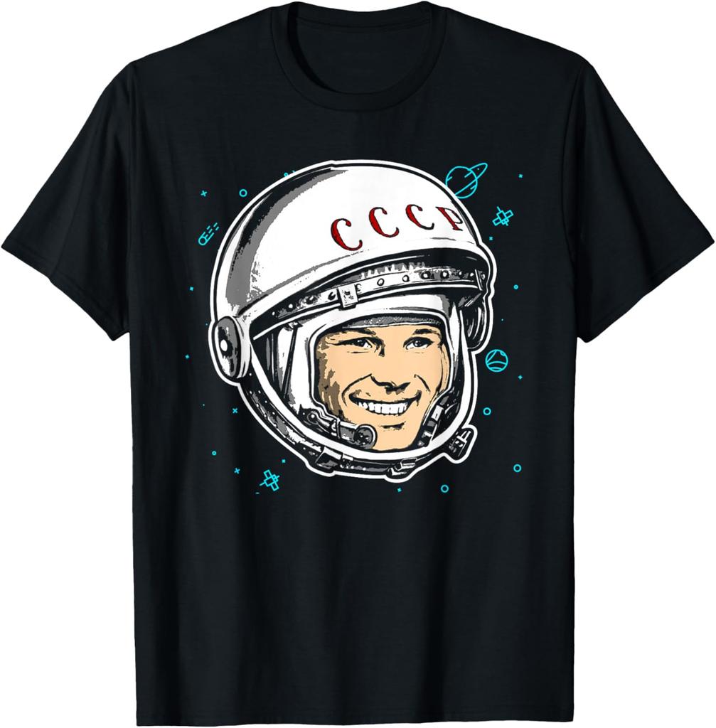 Yuri Gagarin Cosmonaut Space Travel Soviet Union USSR Russia T-Shirt Unisex Summer Streetwear Tops Funny Shirt Custom Camisas