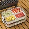 Large Capacity 4-Compartment Spice and Seasoning Storage Box