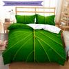 Leaf Texture Design Bed Bedding Set 1 Duvet Cover + 2 Pillowcases Soft Breathable Household Bed Linens