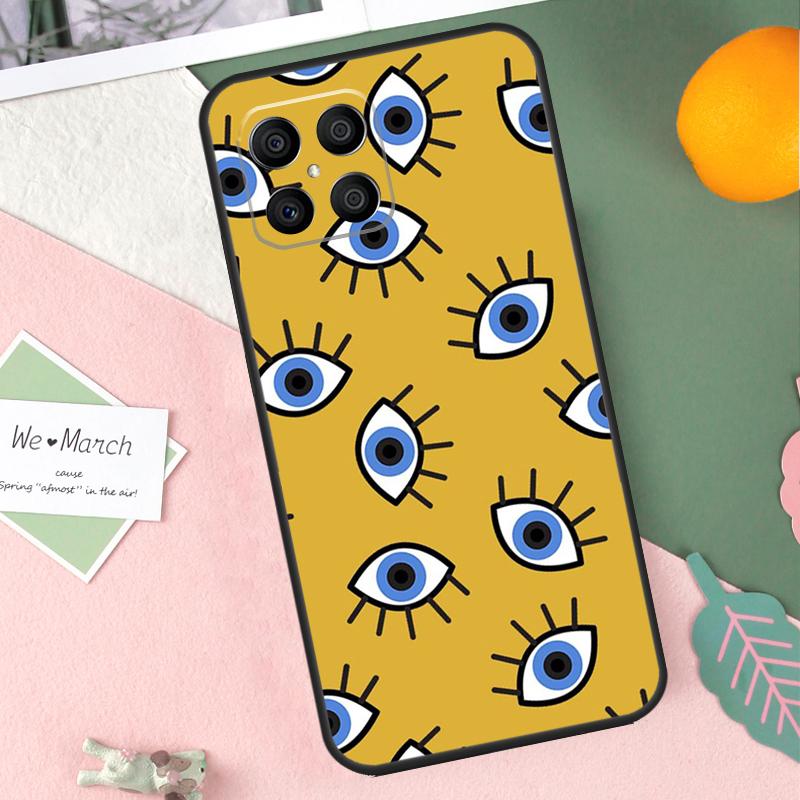 Blue Evil Eye Case For Honor 200 Lite 50 70 90 X9b X9a X8b X8a X8 X9 X9c Honor Magic 7 Pro 5 6 Lite Cover