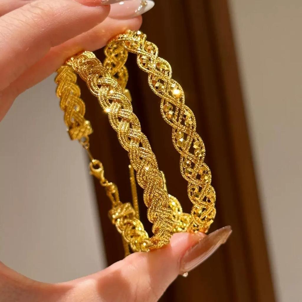 Twist lace wheat ear bracelet femininity light luxury niche high sense fashion versatile design