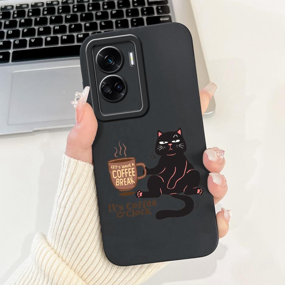 For Honor 90 Lite Case CRT-NX1 Shockproof Cover Popular Flower Soft Liquid Silicone Phone Case For Honor 90 Lite 2023 Funda 6.7"