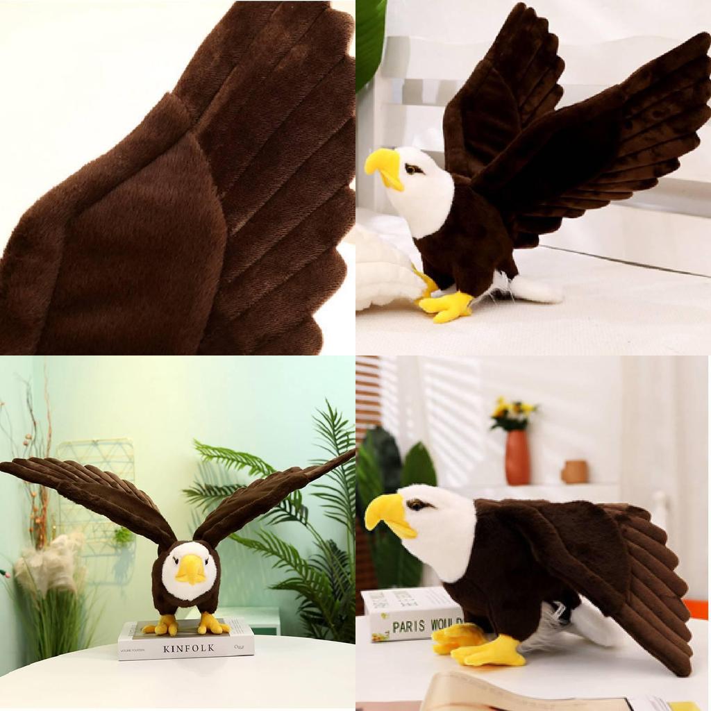 High Quality Plush White Headed Eagle Toy Soft Stuffed Animal For Home Decor And Kids Comforting Doll