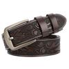 Personalized Men's Leather Belt for Jeans – Customized Carving Cowhide Belt Fashion Accessory