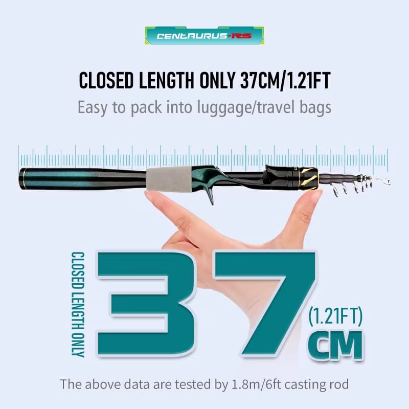 Fishing Rod  Portable Short Carbon Fiber Telescopic Rod 1.8 M / 2.1 M Telescopic Lure Rod Carbon Ultra-light Can Be Extended Long-distance Casting