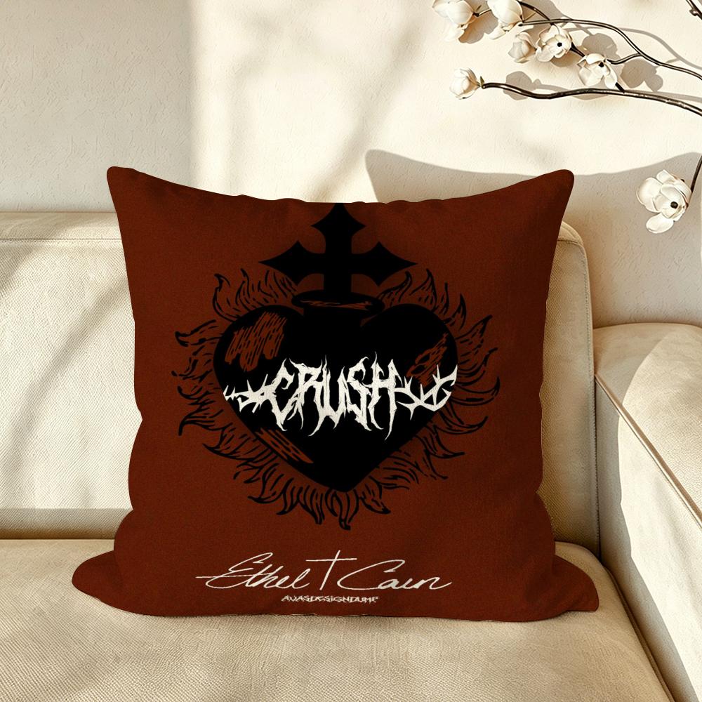 Music EEthel CCain Cushion Cover Pillow Case Antidustmite Pillowcase Silky Short Plush Sofa Cushion Cover hot