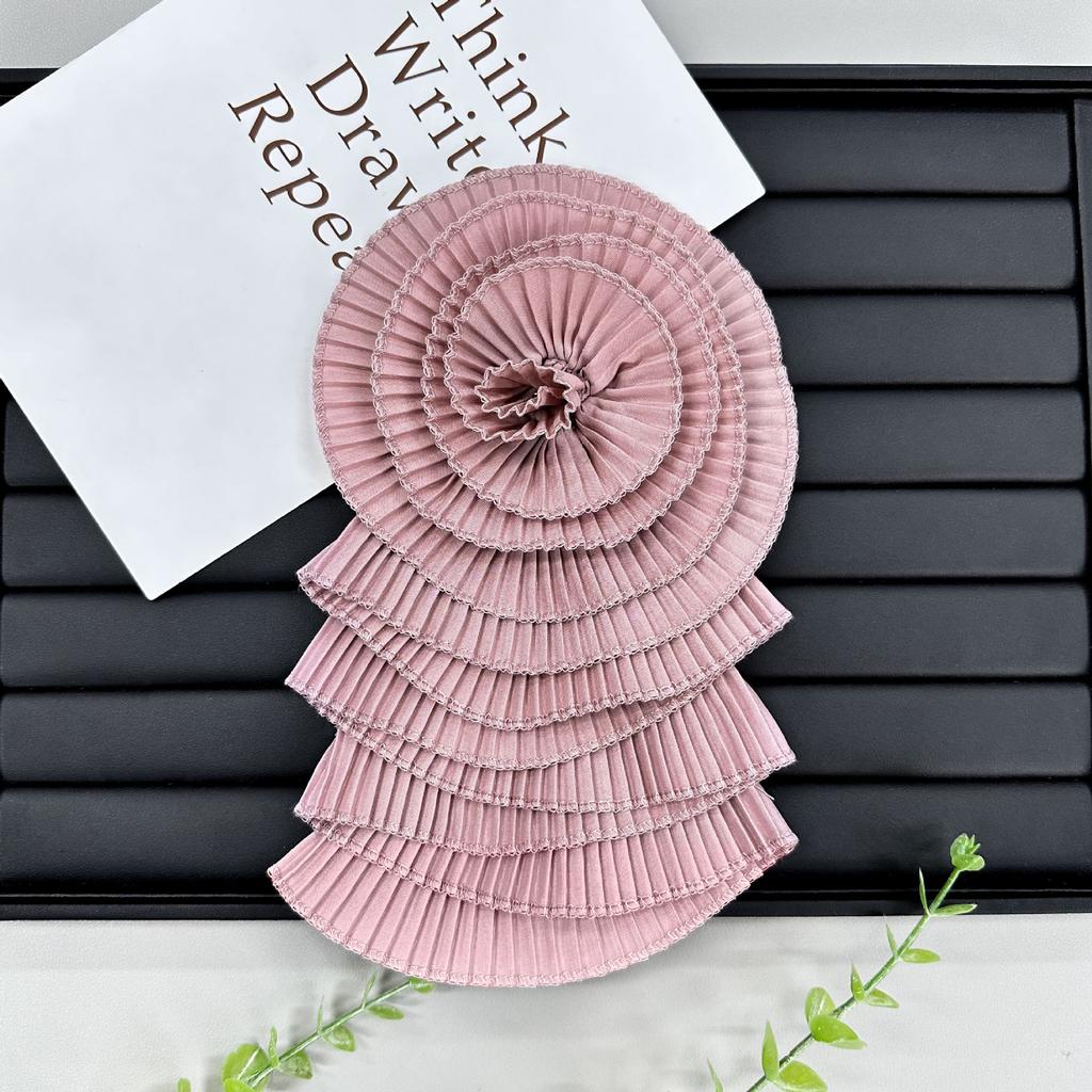 Delicate Multi-Color Chiffon Flower Multi-Layer Pleated Cloth Sticker Craft Flower Wedding Dress Dress Top Decorative Accessories