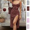 DICFY Women's Fashion Summer Spring Sleeveless V-Neck Casual Dresses