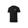 T Shirts Men's Black Crew Neck Moderate Straight Fit (Unisex) T-Shirts 587582 01