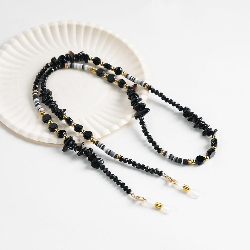 Crystal Eyeglass Holder Necklace Colorful Sunglasses Chains Beads Glasses Chain Women Accessories