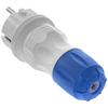 Spina Ricablabile Semplice Ip54 2P+Z 16A 250V Uni-Schuko Grigio-Blu