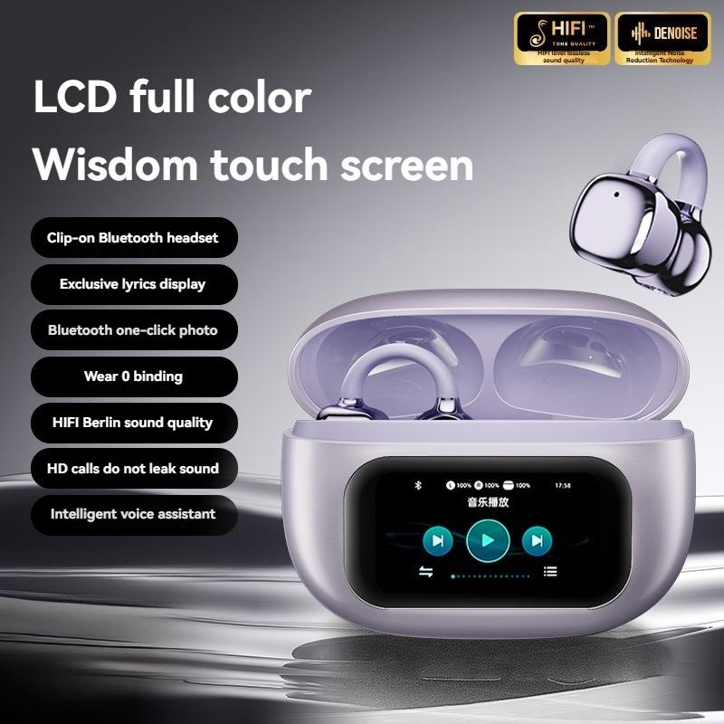 Bluetooth 5.4 Wireless Ear Clip Earphones 144 Languages AI Real Time Translation Headphones Smart Bluetooth Earbuds Device