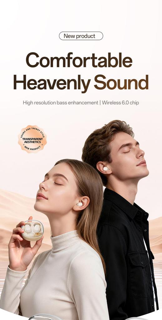 M150 Mini Noise-Cancelling Invisible Bluetooth Earbuds - Cute, Comfortable, and Truly Painless Long-Wear In-Ear Design