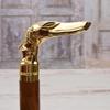 93.98 Cm Walking Stick Dog Greyhound Brass Cane Hunter Walking Stick Gift for Grandfather Father Wooden Cane Art Deco