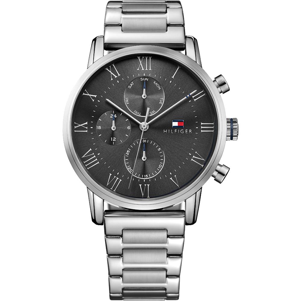 Tommy Hilfiger Kane Grey Dial Silver Metal Men s Quartz Watch 1791397 серый