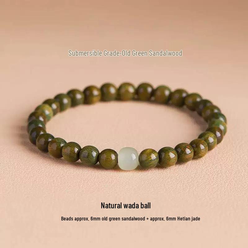 Premium Green Sandalwood & Wenge Bracelet for Men & Women - High Density, Collection Grade